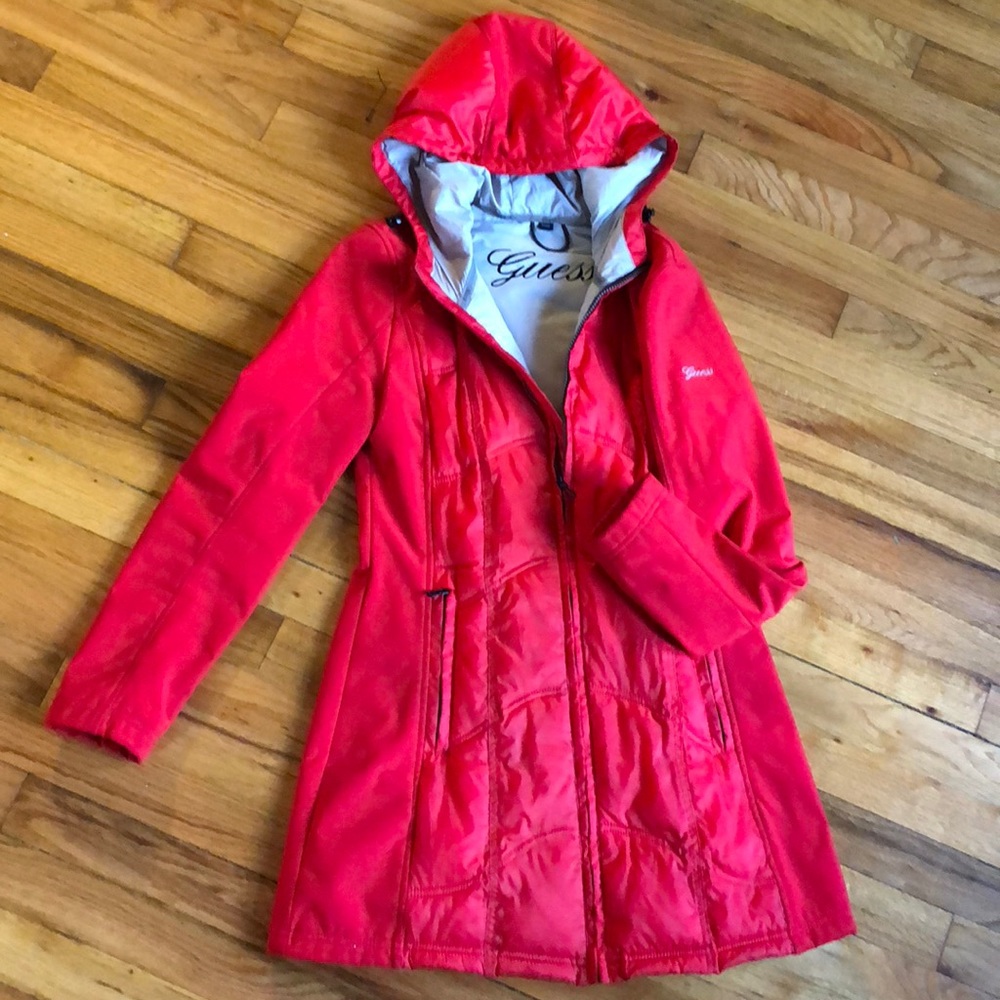 Guess red coat